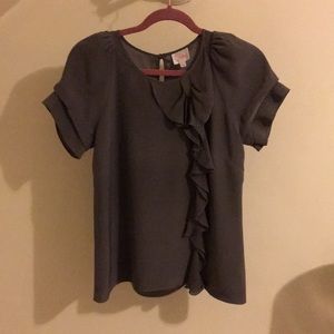 Parker Silk Ruffle Top
